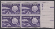 !a! USA Sc# 1173 MNH PLATEBLOCK (UR/26845/a) - Echo I Communications For Peace - Ongebruikt