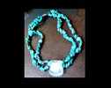 Beau Collier Ras Du Cou Cristal Et Turquoises - Necklaces/Chains
