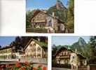 3 German House Oberammergau Postcards  - 3 Carte De Maisons Decoree - Oberammergau