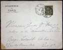 France,Cover,Memorandum,Academie De Paris,Letter,vintage - Covers & Documents