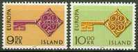 Cept 1968 Ijsland Iceland Islande Yvertn° 372-73 *** MNH Cote 3 Euro - 1968