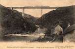 23 EVAUX LES BAINS (environs) Pont, Viaduc Sur La Tardes, Passage De Train Vapeur, Ed Pinthon, 191? - Evaux Les Bains