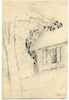 - ANGLE DE MAISON . DESSIN AU CRAYON NOIR . DATE 15/8/42 - Dessins