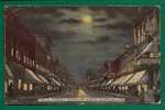 USA - OSHKOSH, WIS - MAIN STREET NORTH AT NIGHT - POSTCARD SENT IN 1914 TO MILWAUKEE - Briefe U. Dokumente