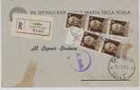 953)cartolina Raccomandata Con 6x30c. Imperiale Senza Fasci Da Siena A Chinduino Il 13-3-1945 - Marcophilie