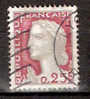 Timbre France Y&T N°1263 (01) Obl.  Marianne De Decaris. 0.25 Fc. Gris Clair Et Carmin Foncé. Cote 0,15 € - 1960 Marianna Di Decaris