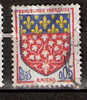 Timbre France Y&T N°1352 (01) Obl.  Armoirie D´Amiens.  0.05 F. Rouge, Bleu Et Jaune. Cote 0,15 € - 1941-66 Stemmi E Stendardi