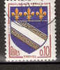 Timbre France Y&T N°1353  (01) Obl.  Armoirie De Troyes.  0.10 F. Brun, Outremer Et Jaune. Cote 0,15 ¤ - 1941-66 Escudos Y Blasones