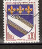 Timbre France Y&T N°1353  (01) Obl.  Armoirie De Troyes.  0.10 F. Brun, Outremer Et Jaune. Cote 0,15 ¤ - 1941-66 Armoiries Et Blasons