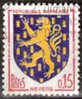 Timbre France Y&T N°1354 (01) Obl.  Armoirie De Nevers.  0.15 F. Rouge, Bleu Foncé Et Jaune. Cote 0,15 ¤ - 1941-66 Escudos Y Blasones