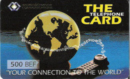 Belgium: Prepaid WorldxChange Communications - The Telephone Card. Globe - Cartes GSM, Recharges & Prépayées