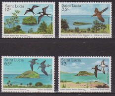 Faune - Frégate, Puffin - Oiseaux Marins - SAINTE LUCIE - Réserves Naurelles - N° 759 à 762 ** - 1985 - St.Lucie (1979-...)