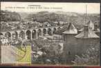 LBR16/34 - LUXEMBOURG - ECUSSONS 1C+4C SUR CPA LUXEMBOURG / LA ROCHELLE 27/2/1912 TARIF IMPRIMES - 1907-24 Abzeichen