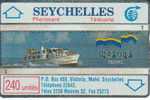 SEYCHELLES   240 U   SIGHTSEEING  BOAT  SHIP  SHIPS  TRAVEL  AGENCY AD  L & G  CODE 011E  SEY-11 READ DESCRIPTION ! - Seychelles