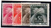 ANDORRE FRANCAIS: Taxes N° 42/45** - Unused Stamps