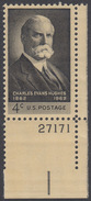 !a! USA Sc# 1195 MNH SINGLE From Lower Right Corner W/ Plate-# 27171 - Charles Evans Hughes - Ongebruikt