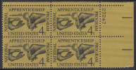 !a! USA Sc# 1201 MNH PLATEBLOCK (UR/27247) - Apprenticeship - Neufs