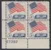 !a! USA Sc# 1208 MNH PLATEBLOCK (LL/27392/a) - Flag Over White House - Nuovi