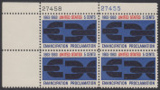 !a! USA Sc# 1233 MNH PLATEBLOCK (UL/27458) - Emancipation Proclamation - Unused Stamps