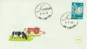 LUXEMBOURG  745 FDC Premier Jour : Centre Agronomique Mersch Vache Et Tracteur - FDC