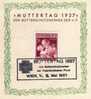 Cartoncino Filatelico MUTTERTAG 1937 - Lettres & Documents