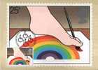 CPJ Gb 1981 Handicaps Peintre Avec Pieds Foot Artist Cible Pinceau - Handicap
