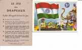 JEU DES DRAPEAUX ,CARTE DU DRAPEAU DE L'INDE REF 1607 - Other & Unclassified