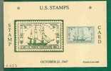 US STAMPS - STAMP CARD SCOTT # 951 - U.S. FRIGATE CONSTITUTION - Recordatorios