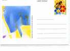 ABEILLE / ENTIER POSTAL LICHTENSTEIN / PEINTURE FLEUR - Honingbijen