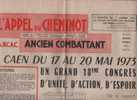 L´APPEL DU CHEMINOT ANCIEN COMBATTANT 1973 - CAEN - CARCASSONNE - BERGERAC - RIVESALTES - SALSES - CHAMIERS - DREUX ... - Trains