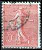 FRANCE 129 (o) Type Semeuse Sur Fond Ligné De Roty Gravée Par Mouchon (2) - Used Stamps