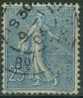 FRANCE 132 (o) Type Semeuse Sur Fond Ligné De Roty Gravée Par Mouchon (3) - Usati