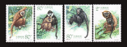 Chine China 2002-27 Yvert 4052/5** 4052/4055 ** Singes - Monkeys - Scimie - Nuovi