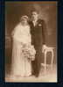 D325 / Marriages WEDDING , BRIDE W BRIDEGROOM Vintage REAL Photo Bulgaria 1934 - Huwelijken