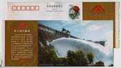 Dam,Danjiangkou Reservoir,headwater Of South-to-North Water Transfers Project,CN02 Shiyan City Advert Pre-stamped Card - Acqua