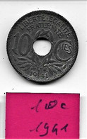 10 Centimes Zinc "Lindauer" 1941  SUP - 10 Centimes