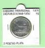 GOBIERNO PROVISIONAL 2 PESETAS  PLATA 1870 #70 MBC   DL-789 - Altri & Non Classificati