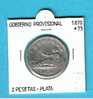 GOBIERNO PROVISIONAL 2 PESETAS  PLATA 1870 #73 MBC   DL-800 - Other & Unclassified