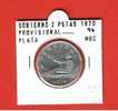 GOBIERNO PROVISIONAL 2 PESETAS  PLATA 1870 #74 MBC  DL-807 - Autres & Non Classés