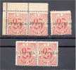 MOROCCO, MARRAKECH 1891 10 On 25  CENTIMOS 5 STAMPS, ALL NH - Lokalausgaben