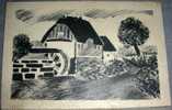 Mill,Water Mill,Graphic,Art,Sport Club,Stamp,vintage Postcard - Wassermühlen