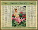 CALENDRIER ORIGINAL 1964   -  PARMI LES FLEURS  -  TRES BELLE ILLUSTRATION - Big : 1961-70