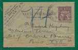 FRANCE - CARTE PNEUMATIQUE - Type CHAPLAIN - Used In PARIS - Yvert # 2603 - Complete - Pneumatische Post