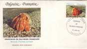 POLYNESIE FRANCAISE 1986 - FDC - Cachet Special - Crostacei