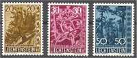 LIECHTENSTEIN, TREES 1960 , FULL SET,  UNUSED LIGHT HINGED - Neufs