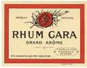 Etiquette De Rhum  - Cara  -   F. Avril  Le Havre  (76) - Rum