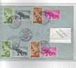 GUINEA SPAGNOLA 1957 - FDC - Yvert 384/7 (x2) - Annullo Speciale Illustrato - Farfalle - Eléphants