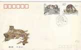 CHINA  R.P. 1990 - FDC - Yvert 3008/9 - Annullo Speciale Illustrato - Leopardo Delle Nevi - 1990-1999