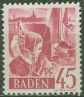 BADEN..1947..Michel # 9...MLH. - Baden