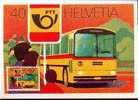 SUISSE Carte Maximum Num.Yvert 1111 LE BUS POSTAL - Maximum Cards